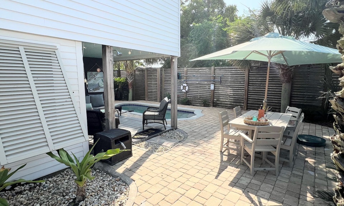 West Panama City Beach Cottage | Adorable Laguna Beach Cottage -West end - 2 Bedroom, 2 Bath. Private heated pool