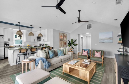 West Panama City Beach House | 1 Min to Beach- Pool, Golf Cart, Hot Tub, Fire Pit, Putting Green- NEW!