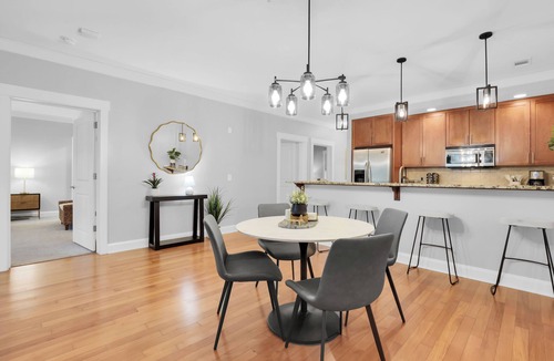Old West Broad Neighborhood House | 2 Savannah Units Sleeps 12 Gated Parking + Historic District | The Juliette