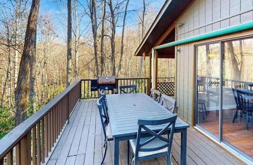 Brevard House | All-seasons Connestee Falls cabin with lake, pool, & athletic courts - fireplace