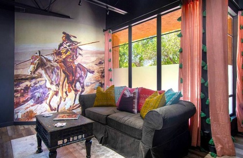Downtown Santa Fe Apartment | Designer Loft at Historic Santa Fe Plaza with King Bed