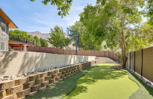 North Ogden House | Hot Tub, Game Room, Putting Green! Ogden Oasis