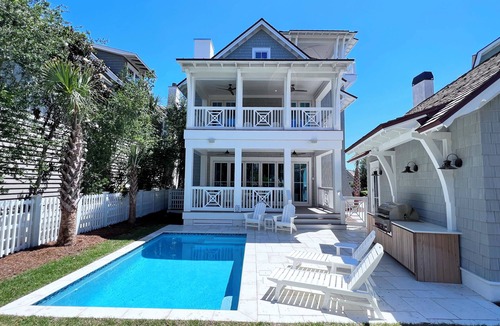 WaterSound Beach House | Luxurious Watersound Escape Gulf Views, Pool, Grill, & Bikes Included!