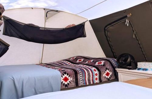 Moab South Valley House | Moab RV Resort Glamping Setup Tent in RV Park #4 OK-T4