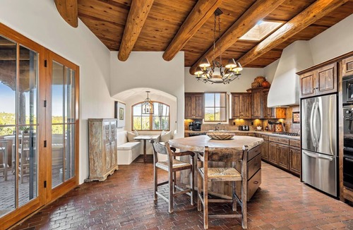La Tierra House | Santa Fe Hacienda Style Estate | Courtyard and Fireplaces