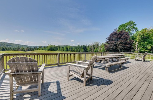 East Calais House | Secluded Family Getaway Near Stowe: Deck & Hot Tub