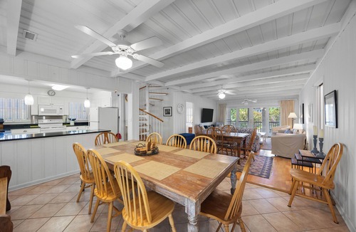 North Litchfield Beach House | Second Row Beach House, Screened Porch with Rocking Chairs, Easy Walk to Beach