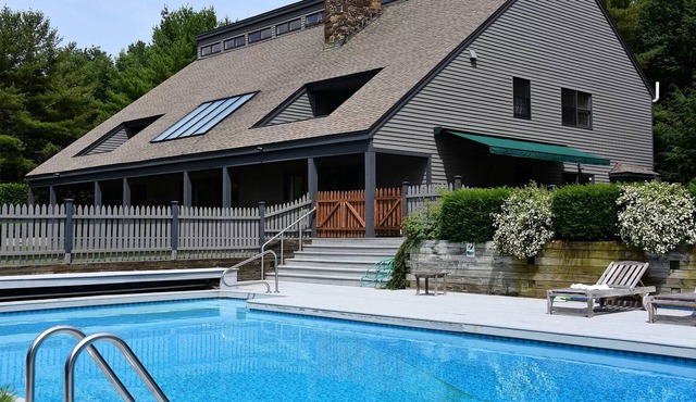 22 ACRE 7 BR PRIVATE ESTATE WITH POOL, GUEST HOUSE AND SWEEPING BERKSHIRES VIEW in Canaan