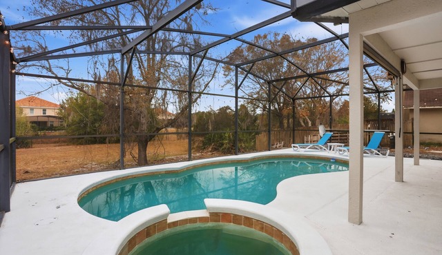 Private pool, spa, and game room near Disney in Davenport