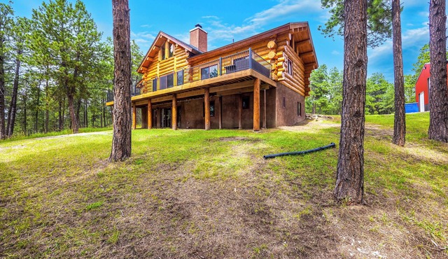 Spacious 4-bedroom log cabin in beautiful Colorado Springs with fitness room