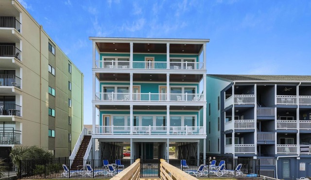 Thee Sun, Moon, & Stars will be yours in this Luxury Oceanfront, 9 Bedroom Home in North Myrtle Beach
