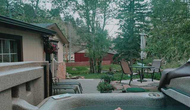 Unique, rustic cabin along a private creek with a private hot tub