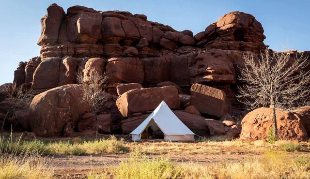 Unique Secluded Glamping Tent with Spectacular Canyon and River Views in Moab, Utah