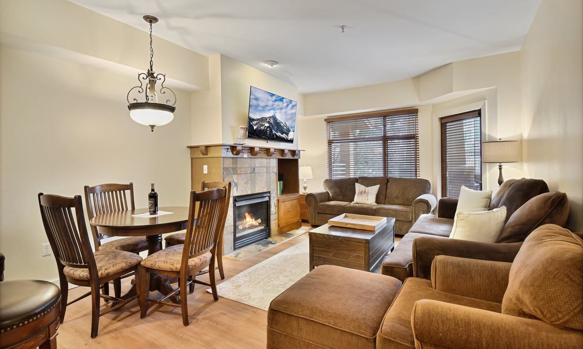 Park City Condo | Walk Out from your private patio to the pool, hot tub, fire pit and lawn - superior summer home C001