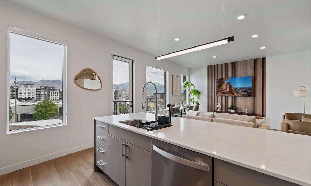 People's Freeway Apartment | Stylish 2-Bedroom, 2-Bath Salt Lake City Apartment with Balcony