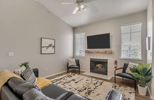 Clearfield Apartment | Stylish 2BR Apt with Twin over King Bunk, Pool, and Fitness Center, Close to Hill AFB