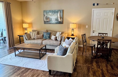 Hollister Condo | 3 BR, 3 Bth, Vickery Resort Lower level with walkout to the lake.