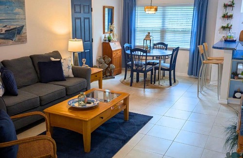 Lutz Apartment | Sea and Be Free Luxury King Condo, Lanai, Ground Floor - Clothing Optional