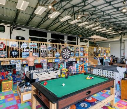 Game Room Indoor Glamping Fire Pit + BBQ Grill
